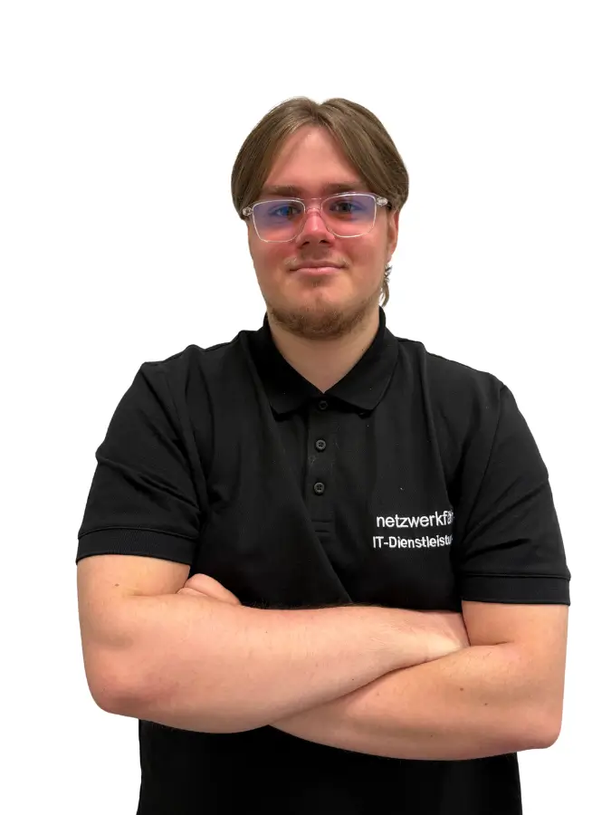 Ein Bild von Pascal bei seiner IT-Ausbildung Köln