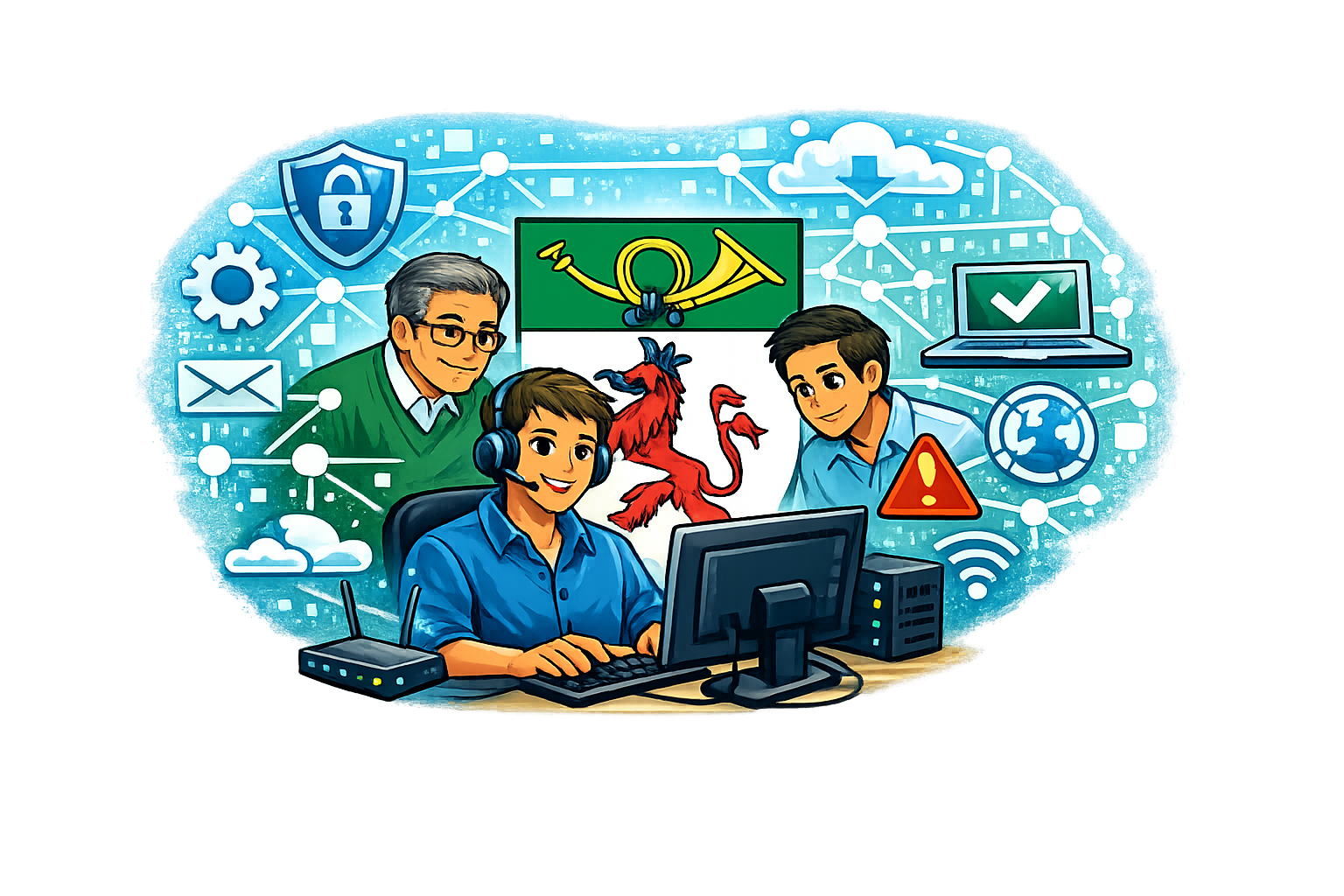 IT-Support für Anwender in Langenfeld mit Wappen